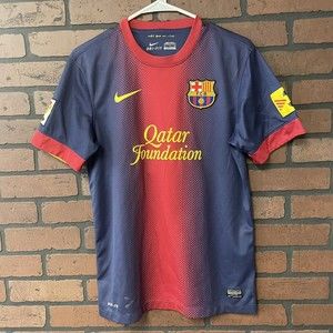 Men’s Nike Dri-Fit FCB Barcelona Qatar Foundation Messi Jersey  Size Small